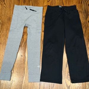 Girls Umbro and C9 bundle of leggings and fleece bottoms size 6/6x NWOT